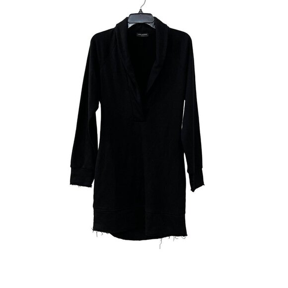 NWOTD Naked Wardrobe Size L Shawl Collar Long Sleeve Minidress Black - Picture 3 of 14